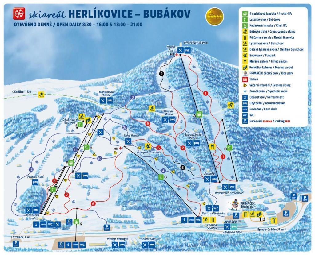 Apartman Rotterovka -Ski Resort Herlikovice & Bubakov Vrchlabí Kültér fotó